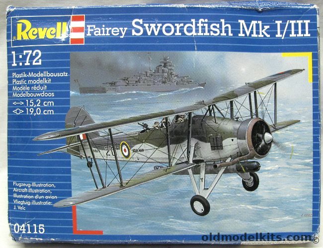 Revell 1/72 TWO Fairey Swordfish Mk I/III, 04115 plastic model kit